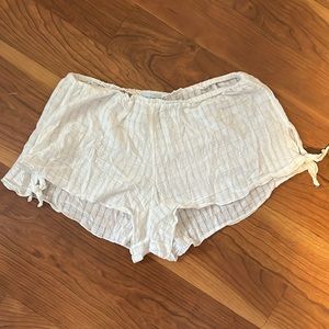 Eberjey White Flowy Cotton Pajama Shorts